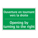 Ouverture en tournant vers la /.../ - Opening by turning to the right /.../