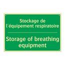 Stockage de l'équipement respiratoire /.../ - Storage of breathing equipment