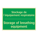 Stockage de l'équipement respiratoire /.../ - Storage of breathing equipment