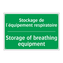 Stockage de l'équipement respiratoire /.../ - Storage of breathing equipment
