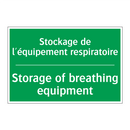 Stockage de l'équipement respiratoire /.../ - Storage of breathing equipment