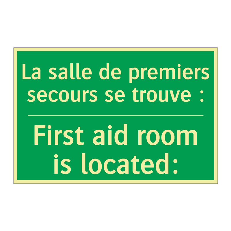 La salle de premiers secours se /.../ - First aid room is located: