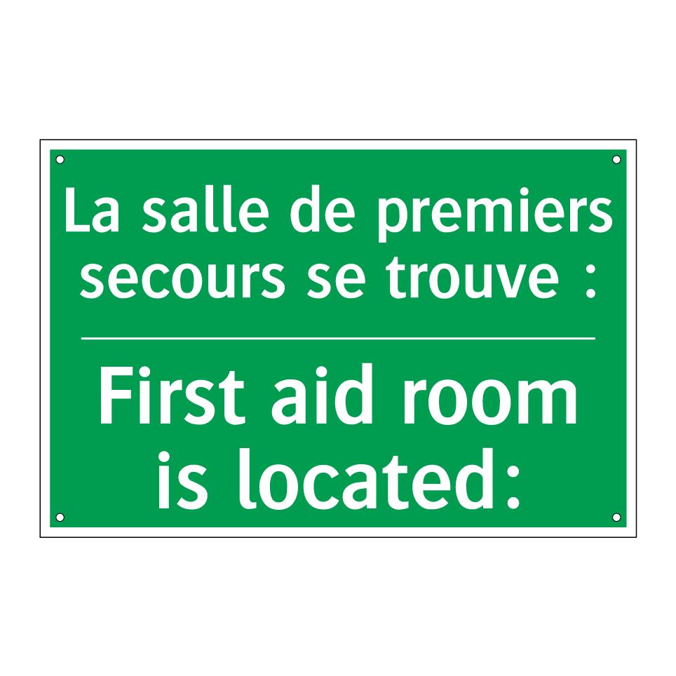 La salle de premiers secours se /.../ - First aid room is located: