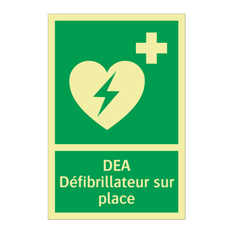 DEA Défibrillateur sur place