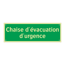 Chaise d'évacuation d'urgence