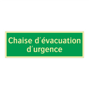 Chaise d'évacuation d'urgence