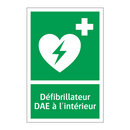 Défibrillateur DAE à l'intérieur