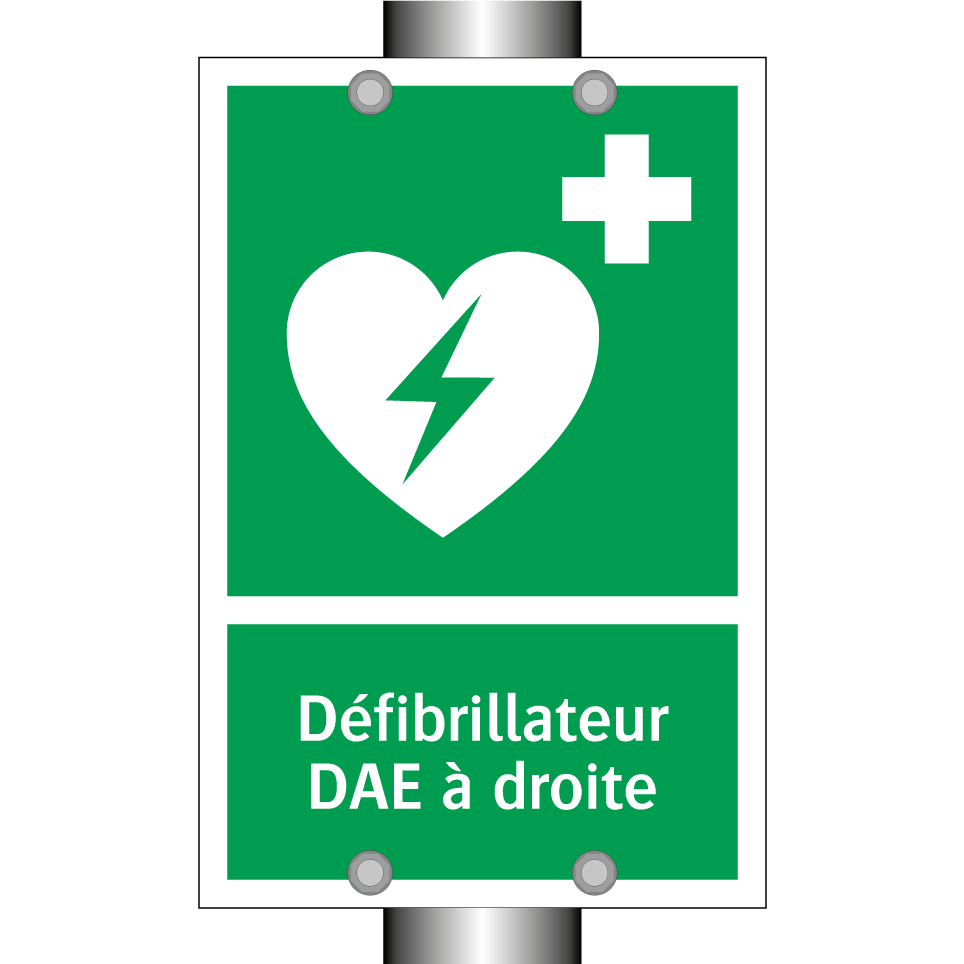 Défibrillateur DAE à droite