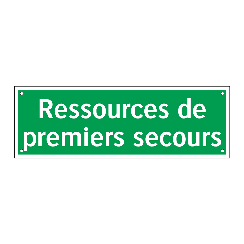 Ressources de premiers secours