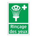 Rinçage des yeux
