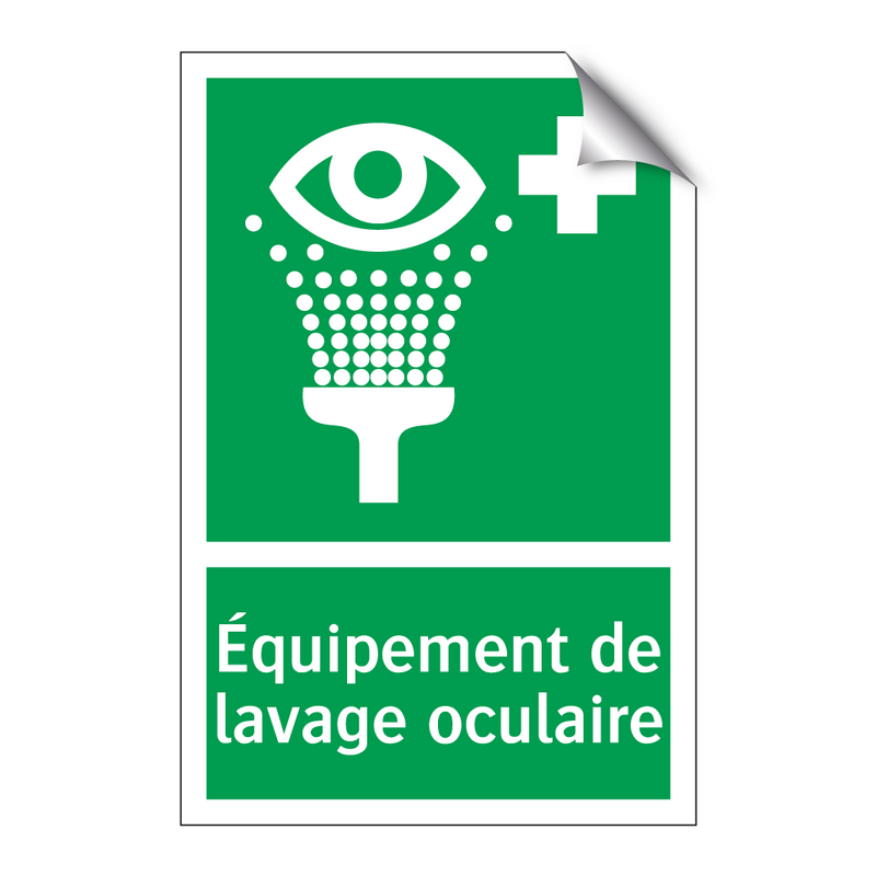 Équipement de lavage oculaire
