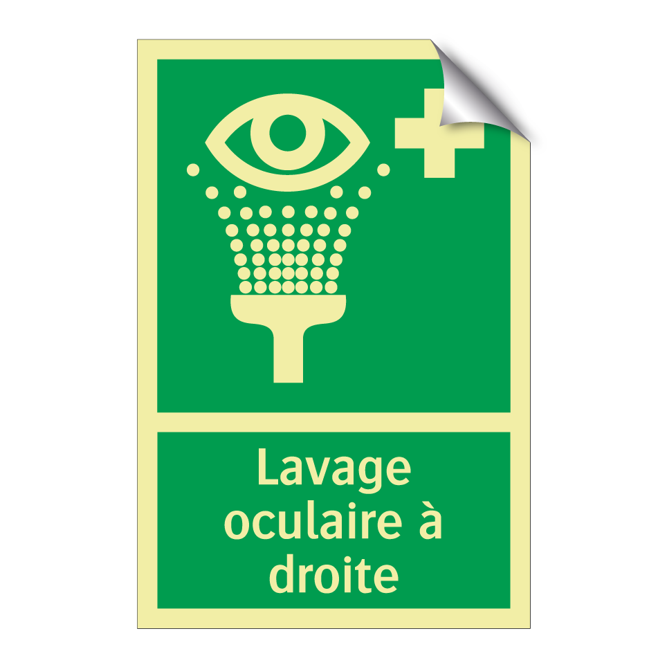 Lavage oculaire à droite