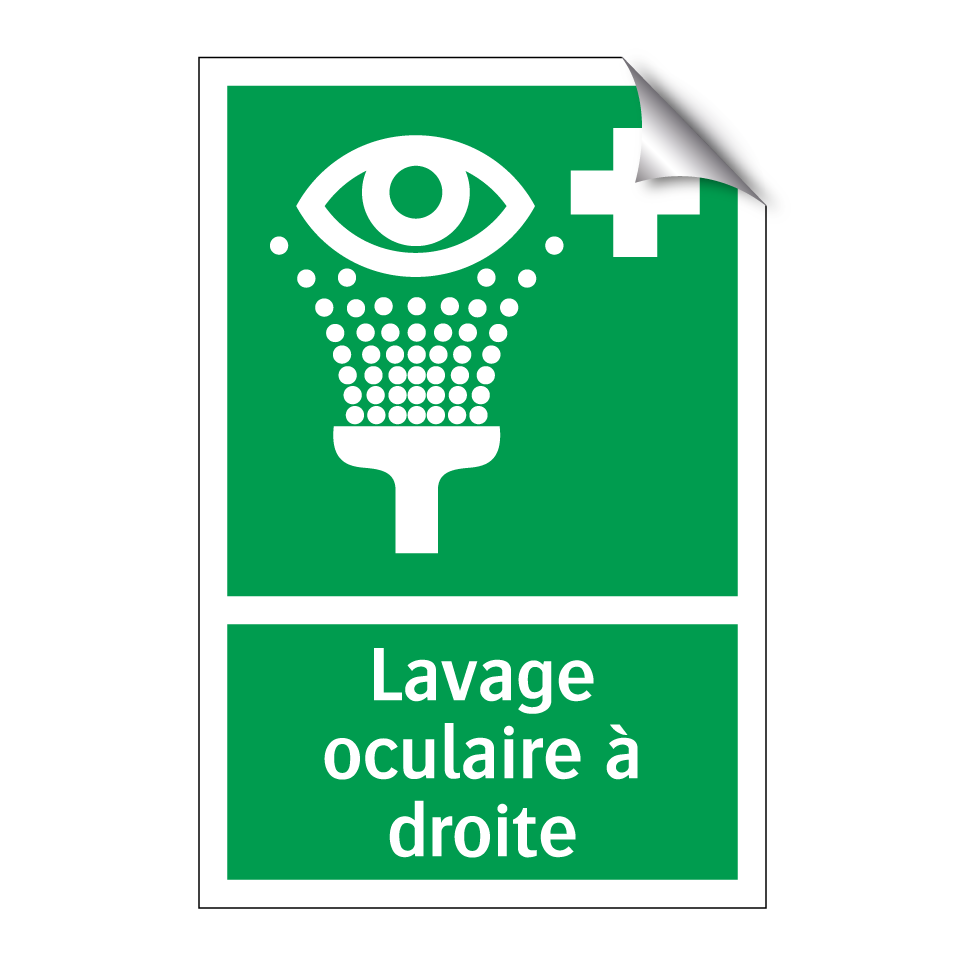 Lavage oculaire à droite