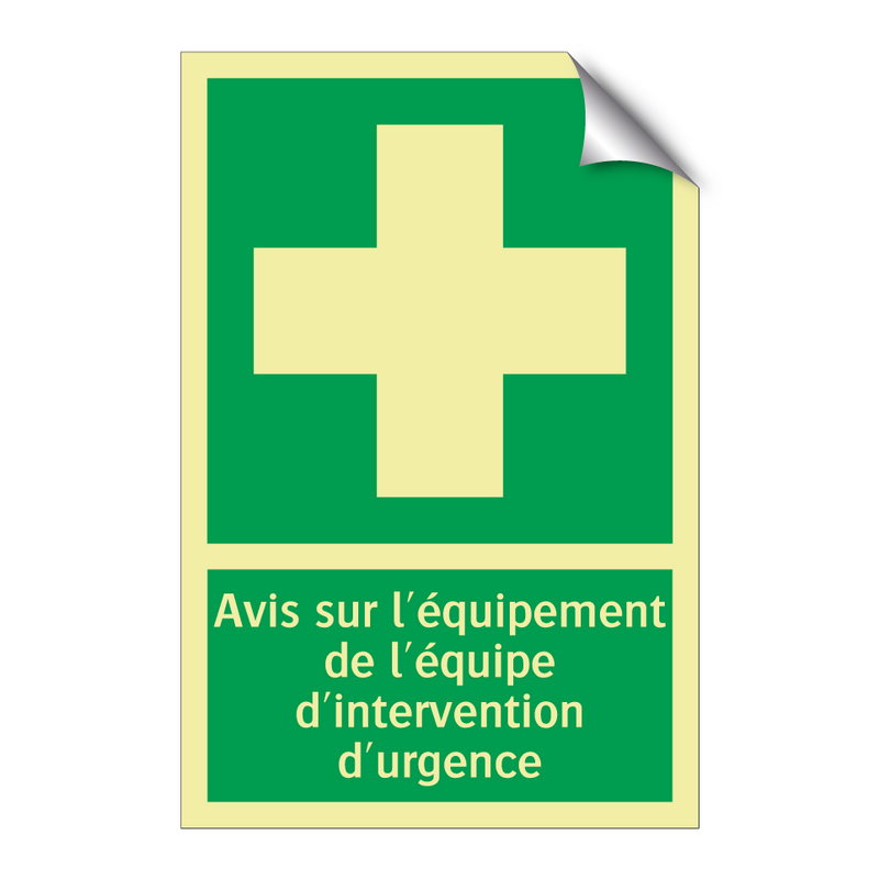 Avis sur l'équipement de l'équipe d'intervention d'urgence