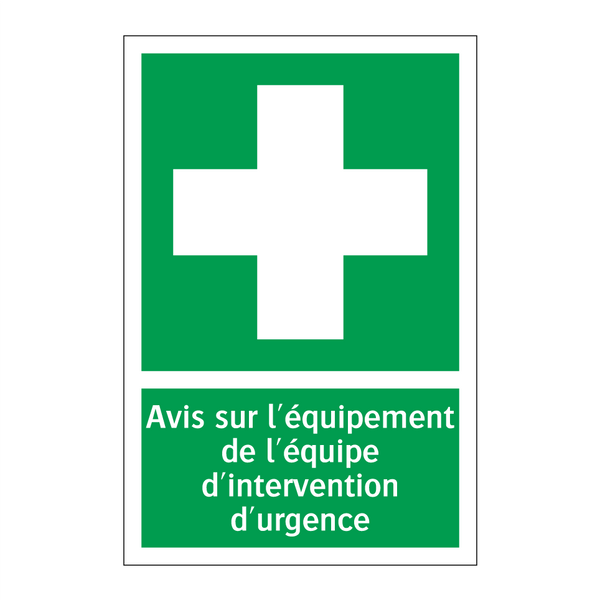 Avis sur l'équipement de l'équipe d'intervention d'urgence