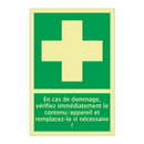 En cas de dommage, vérifiez immédiatement le contenu/appareil et remplacez-le si nécessaire !