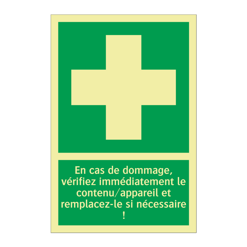 En cas de dommage, vérifiez immédiatement le contenu/appareil et remplacez-le si nécessaire !