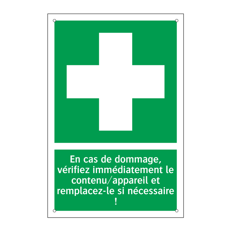 En cas de dommage, vérifiez immédiatement le contenu/appareil et remplacez-le si nécessaire !