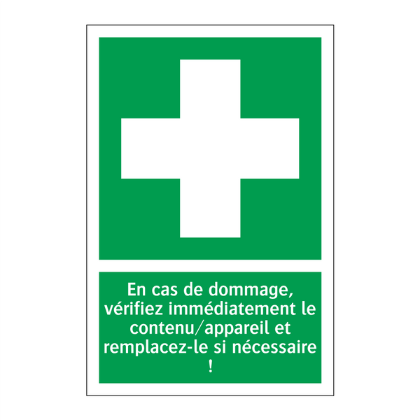 En cas de dommage, vérifiez immédiatement le contenu/appareil et remplacez-le si nécessaire !