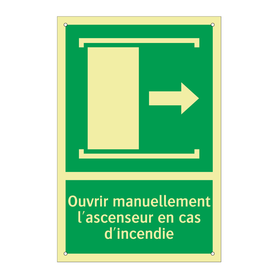 Ouvrir manuellement l'ascenseur en cas d'incendie