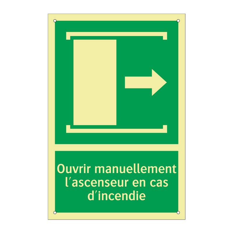 Ouvrir manuellement l'ascenseur en cas d'incendie