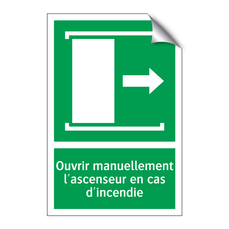 Ouvrir manuellement l'ascenseur en cas d'incendie
