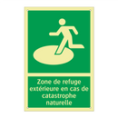 Zone de refuge extérieure en cas de catastrophe naturelle
