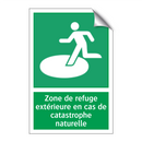 Zone de refuge extérieure en cas de catastrophe naturelle