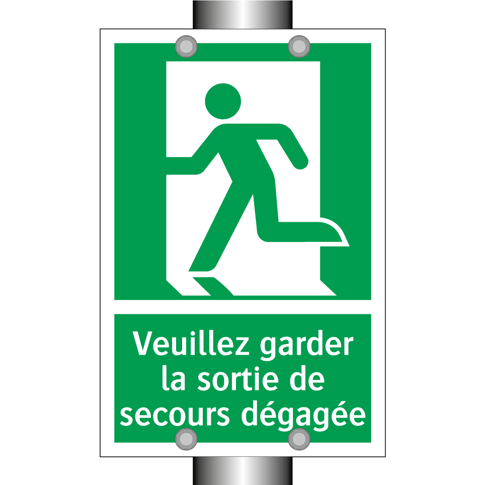Veuillez garder la sortie de secours dégagée