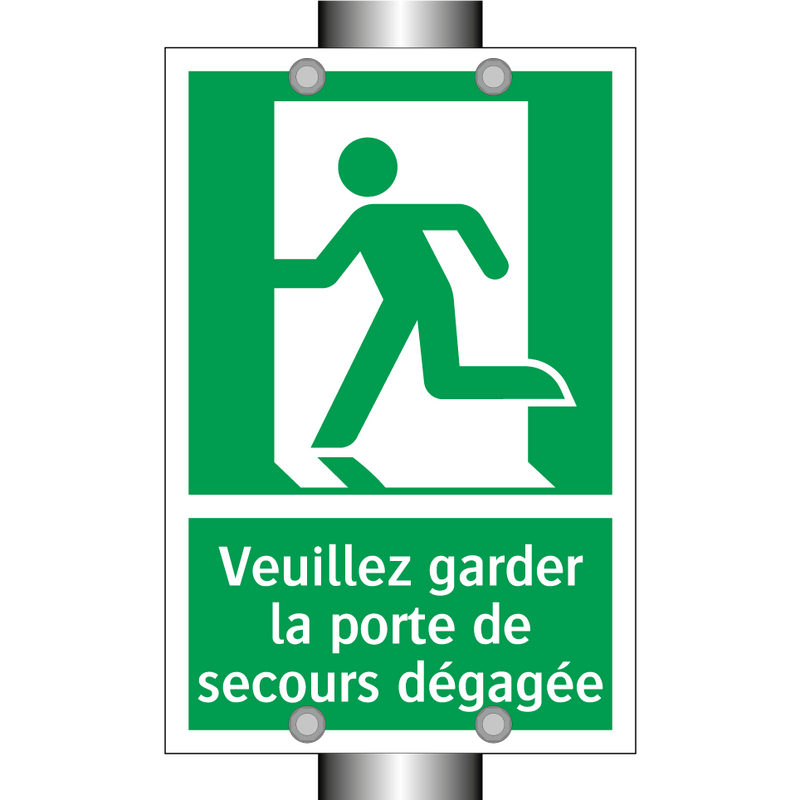Veuillez garder la porte de secours dégagée