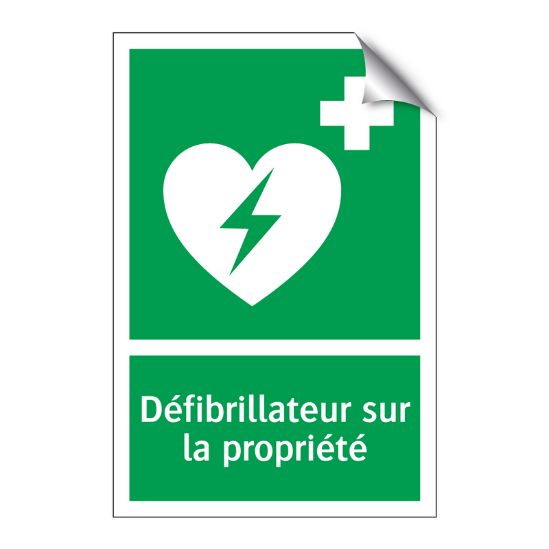 Défibrillateur sur la propriété
