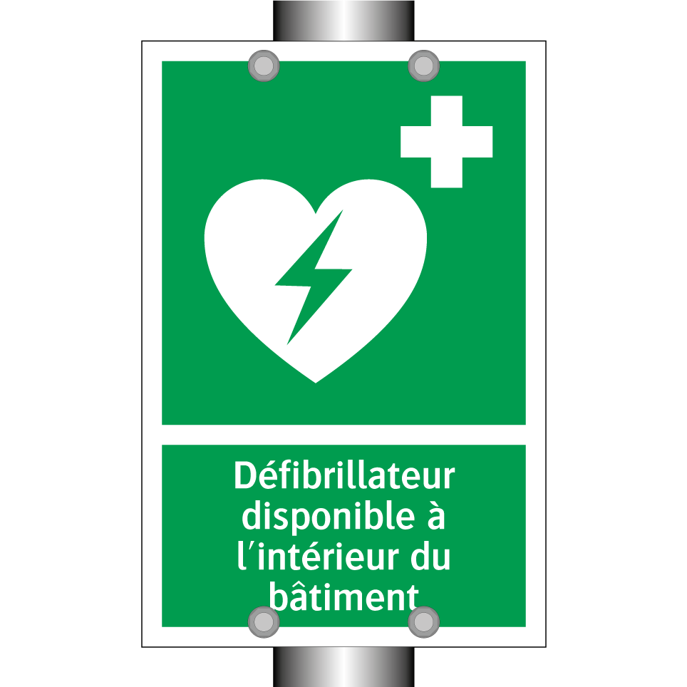 Défibrillateur disponible à l'intérieur du bâtiment