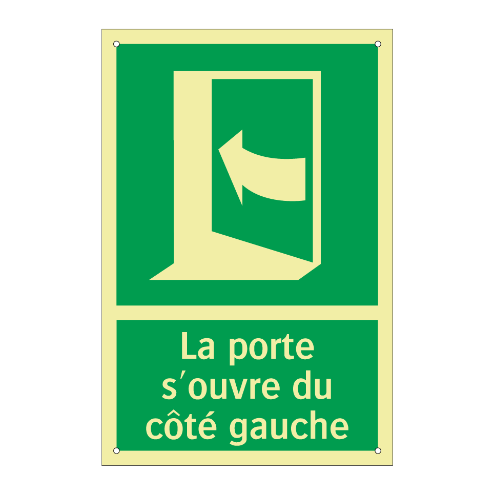 La porte s'ouvre du côté gauche