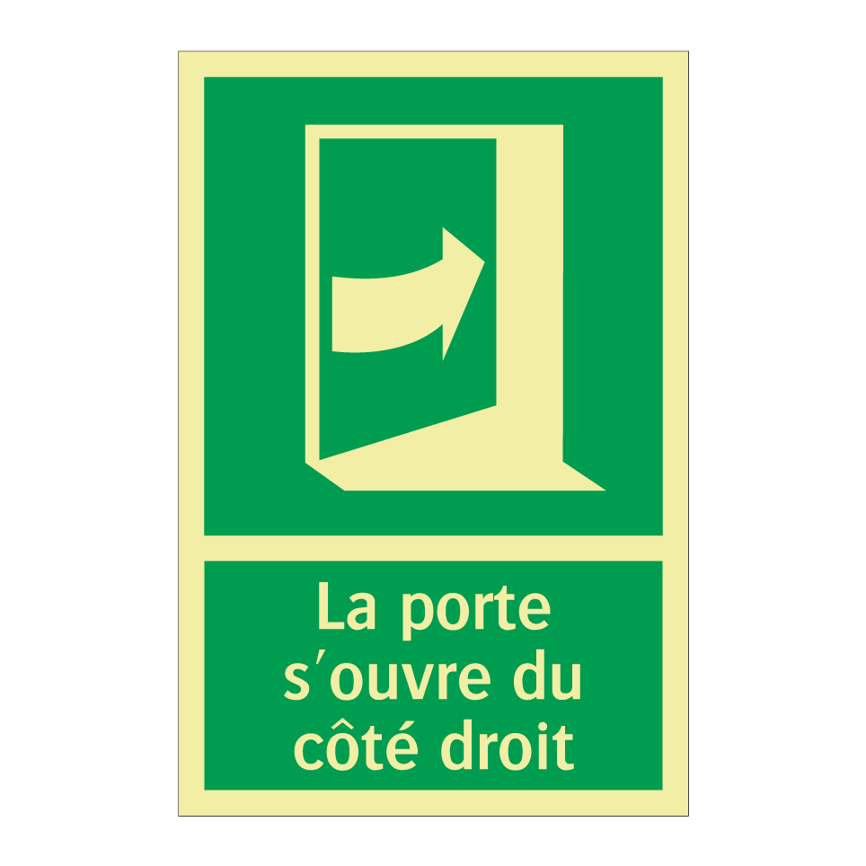La porte s'ouvre du côté droit