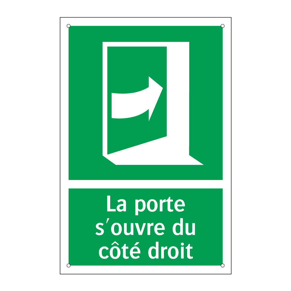 La porte s'ouvre du côté droit