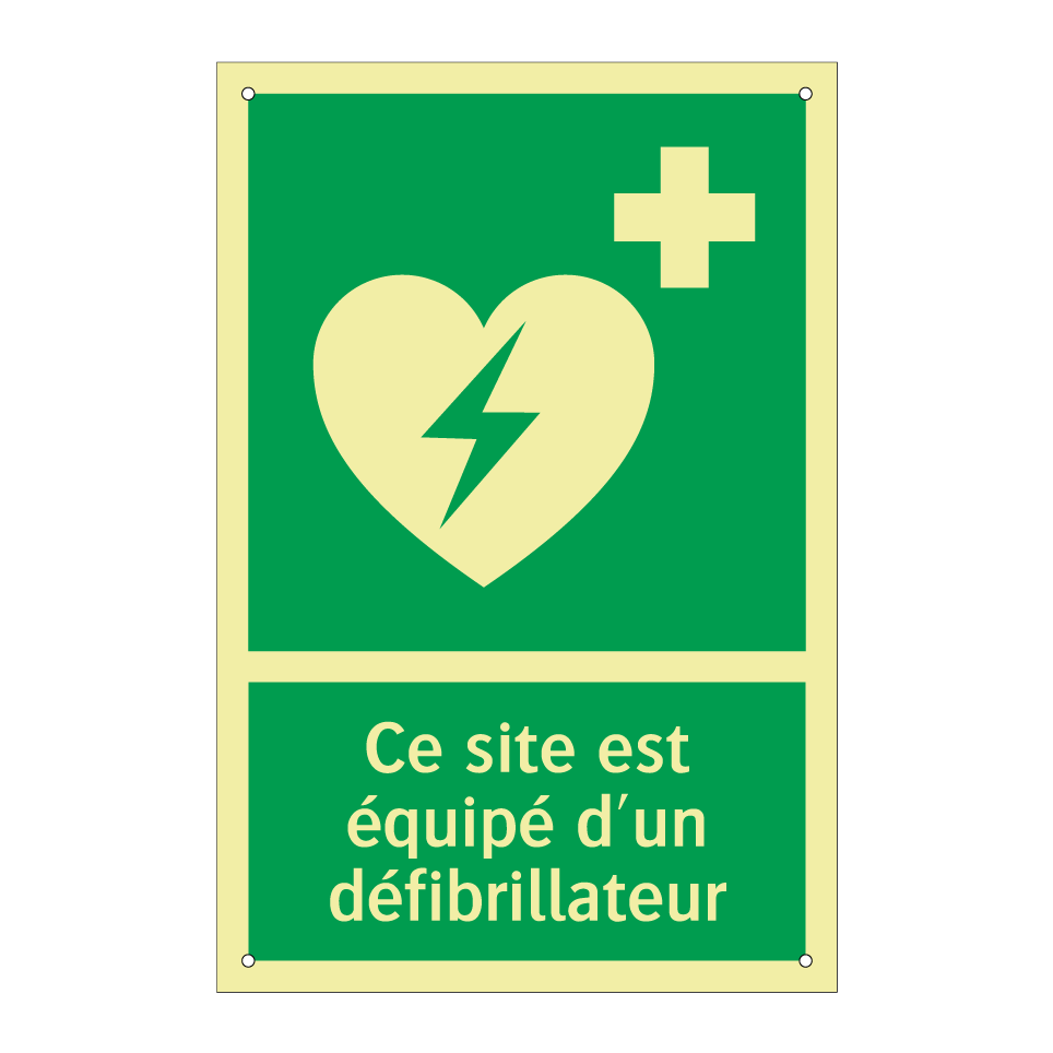 Ce site est équipé d'un défibrillateur