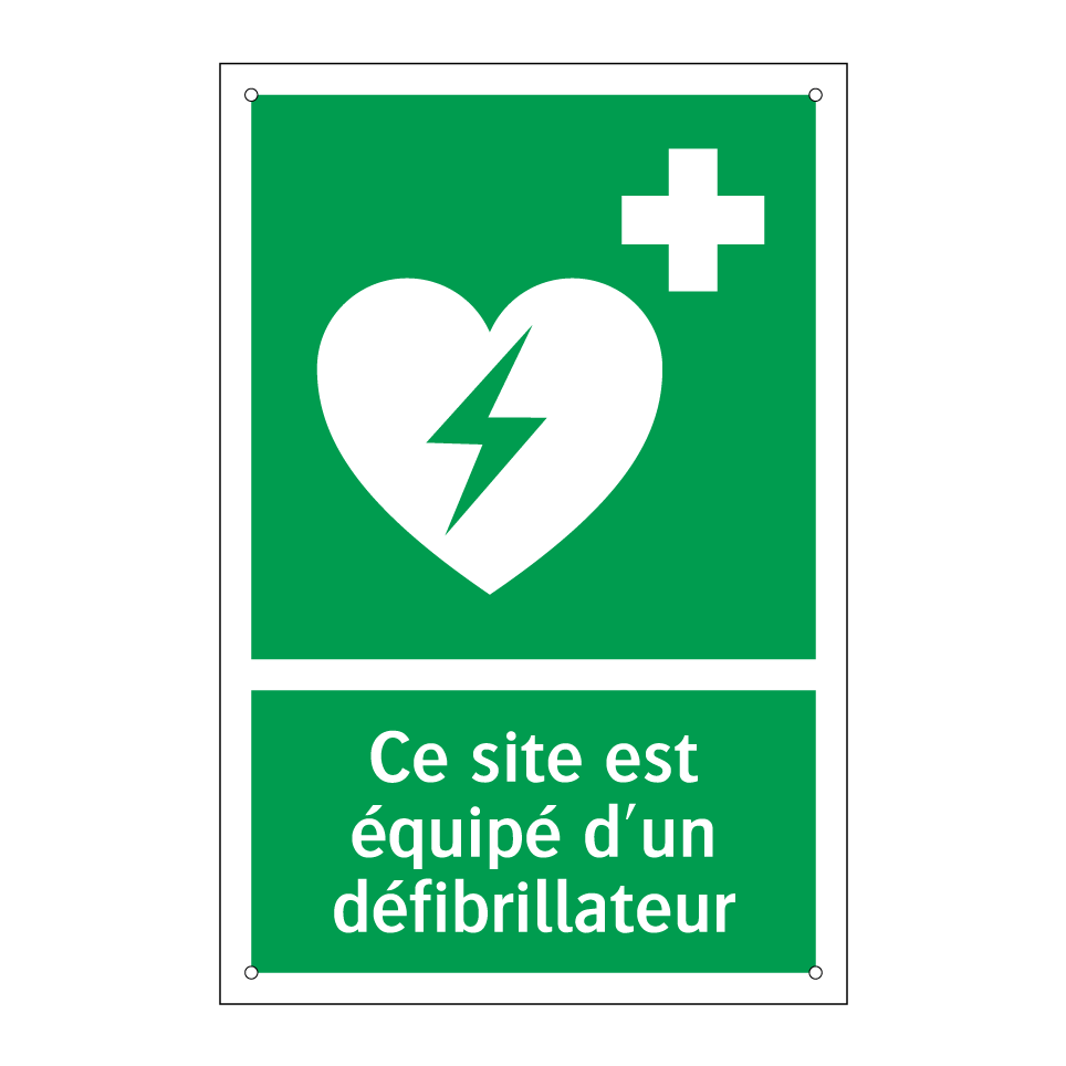 Ce site est équipé d'un défibrillateur
