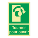 Tourner pour ouvrir
