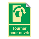 Tourner pour ouvrir