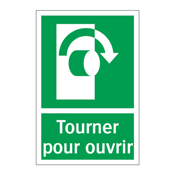 Tourner pour ouvrir