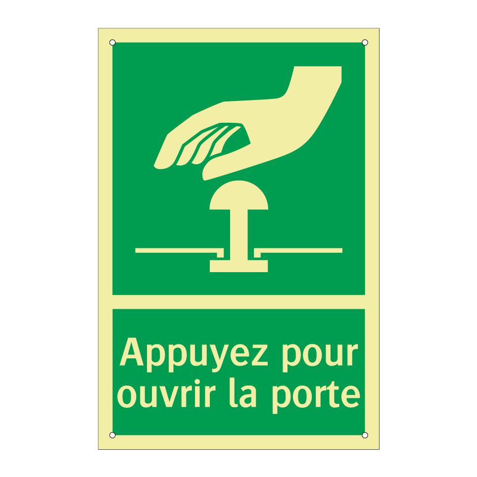 Appuyez pour ouvrir la porte