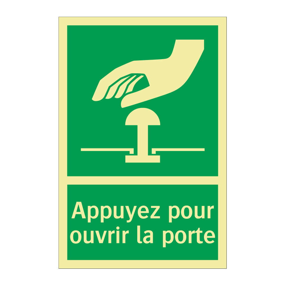 Appuyez pour ouvrir la porte