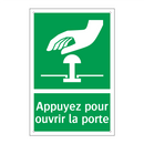 Appuyez pour ouvrir la porte