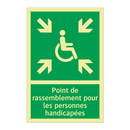 Point de rassemblement pour les personnes handicapées
