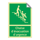 Chaise d'évacuation d'urgence