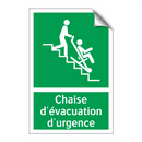 Chaise d'évacuation d'urgence