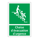 Chaise d'évacuation d'urgence