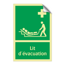 Lit d'évacuation