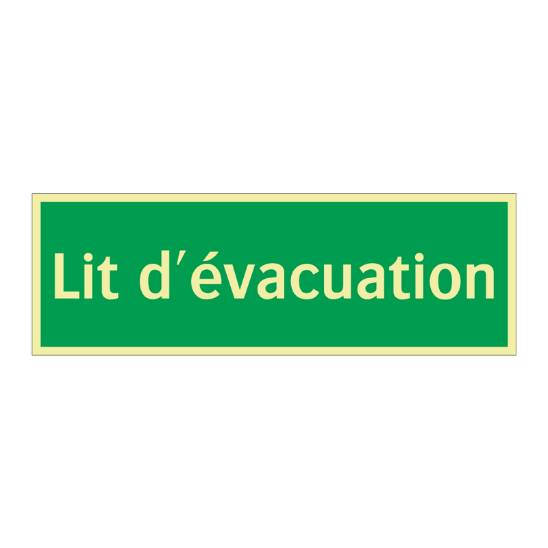 Lit d'évacuation