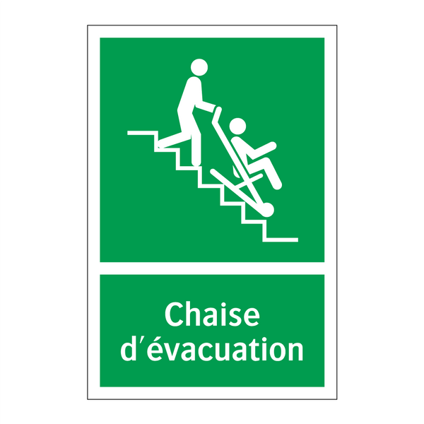 Chaise d'évacuation